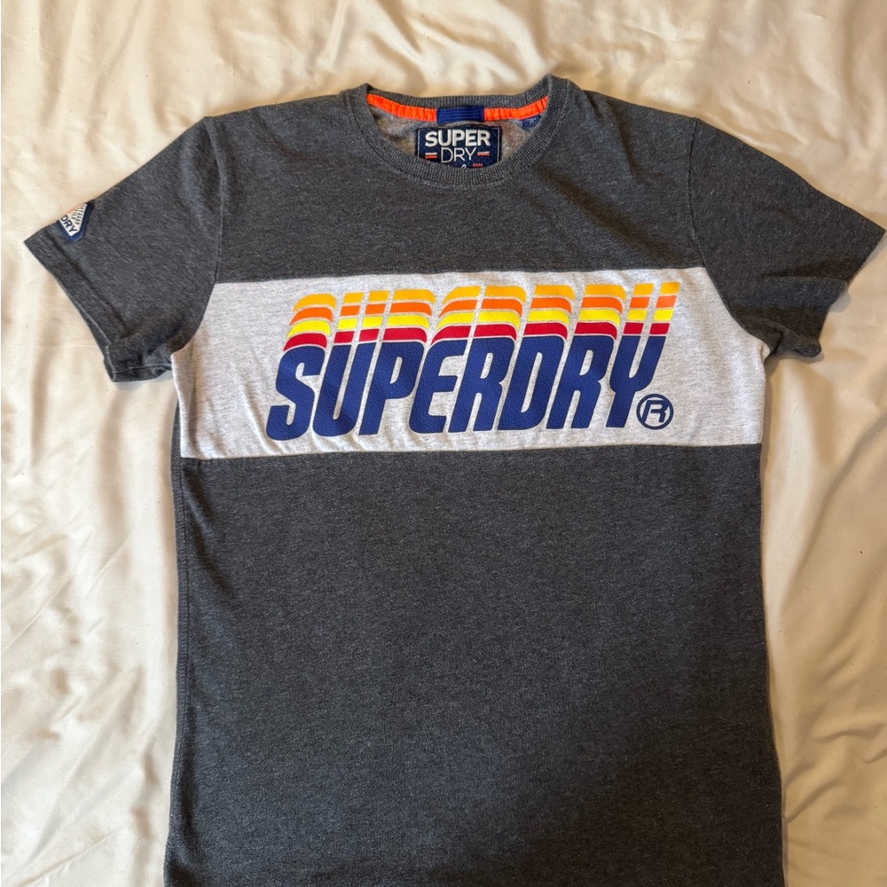 Superdry Outdoor Trails Retro Stripe Logo T-Shirt - Men’s S